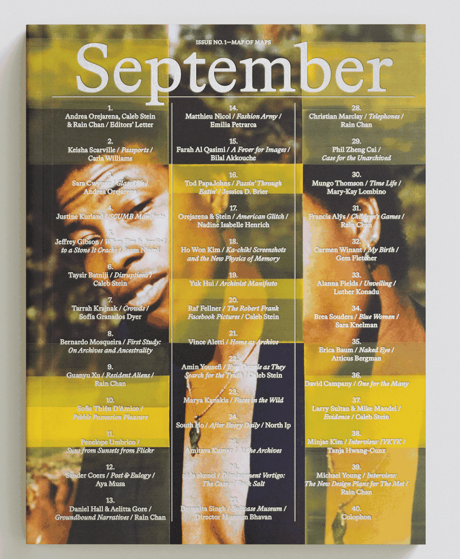 September — Issue No. 1, Map of Maps