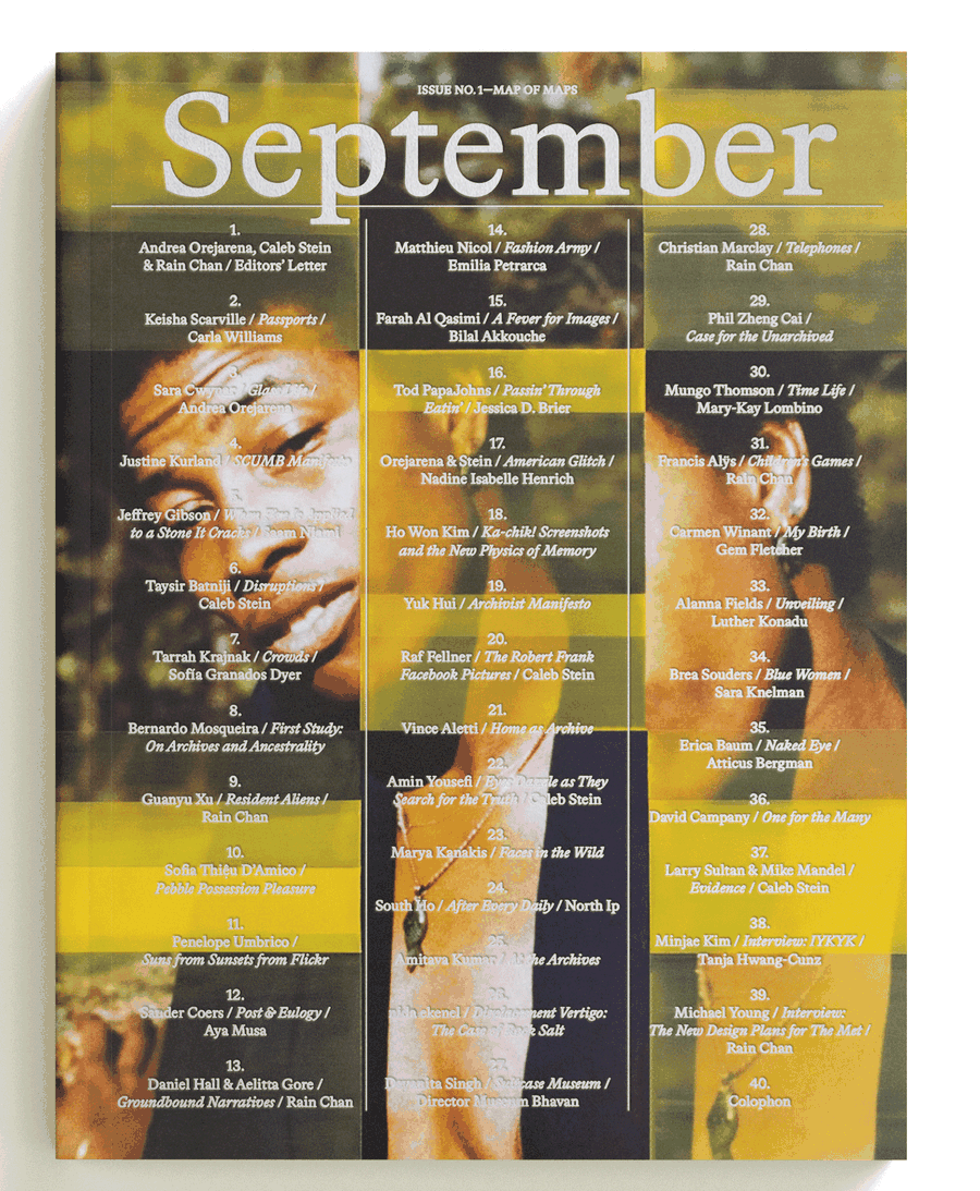 September — Issue No. 1, Map of Maps, four cover editions